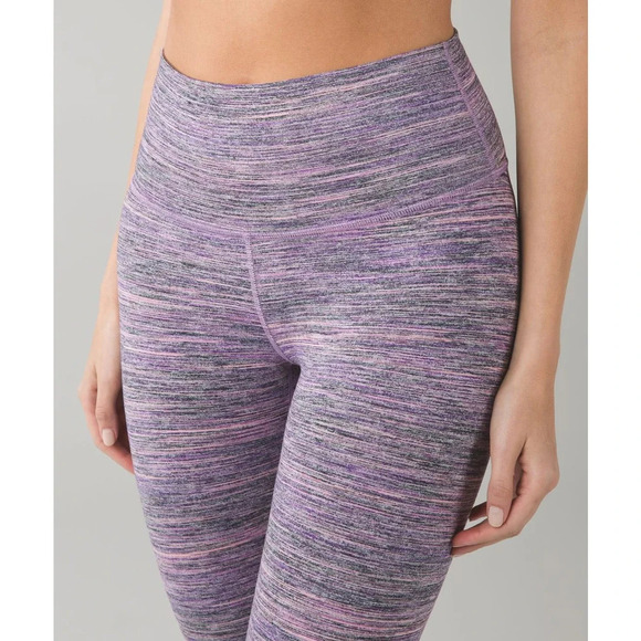 Lululemon High Times Pant Space Dye Camo Tender Violet Black Grape Size 2 - Picture 3 of 7